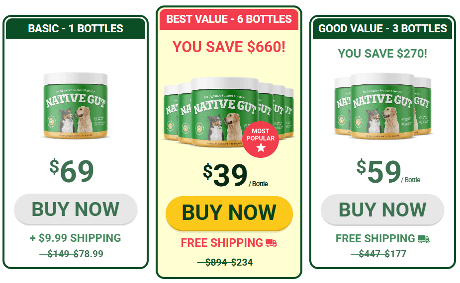 NativeGut Pricing Image